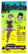 Miljonärskan 1960 poster Sophia Loren Peter Sellers Alastair Sim Anthony Asquith Damer