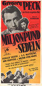 Miljonpundsedeln 1954 poster Gregory Peck Jane Griffith Ronald Squire Ronald Neame Pengar