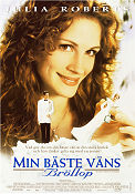 Min bäste väns bröllop 1997 poster Julia Roberts Dermot Mulroney Cameron Diaz PJ Hogan Romantik