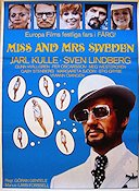 Miss and Mrs Sweden 1969 movie poster Jarl Kulle Sven Lindberg Margareta Sjödin Gunn Wållgren Meg Westergren Göran Gentele Writer: Lars Forssell Glasses Cult movies