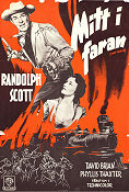 Fort Worth 1951 movie poster Randolph Scott Phyllis Thaxter David Brian Edwin L Marin Trains