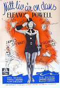 Mitt liv är en dans 1936 poster Eleanor Powell James Stewart Roy Del Ruth Dans