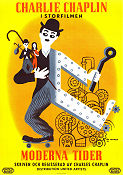 Modern Times 1936 poster Paulette Goddard Charlie Chaplin