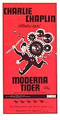 Moderna tider 1936 poster Paulette Goddard Henry Bergman Charlie Chaplin