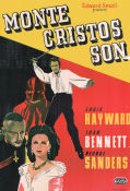 Monte Cristos son 1940 poster Joan Bennett Louis Hayward George Sanders Rowland V Lee Äventyr matinée