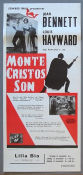 Son of Monte Cristo 1940 movie poster Joan Bennett Louis Hayward Adventure and matine