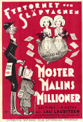 Höjt paa en kvist 1929 movie poster Carl Schenström Harald Madsen Marguerite Viby Fy og Bi Fyrtornet och Släpvagnen Lau Lauritzen Denmark Money