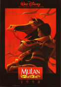 Mulan 1998 movie poster Ming-Na Wen Tony Bancroft Animation Asia Artistic posters