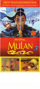 Mulan 1998 poster Ming-Na Wen Tony Bancroft Animerat Asien Konstaffischer