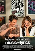 Music and Lyrics 2007 movie poster Hugh Grant Drew Barrymore Scott Porter Marc Lawrence