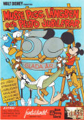 Musse Pigg Långben och Pluto jubilerar 1973 movie poster Musse Pigg Mickey Mouse From comics