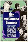 När syrenerna blomma 1952 movie poster Kenne Fant Nine-Christine Jönsson Gudrun Brost Ivar Johansson Flowers and plants