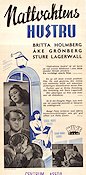 Nattvaktens hustru 1947 poster Åke Grönberg Bengt Palm