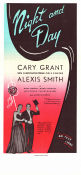 Night and Day 1946 poster Cary Grant Alexis Smith Monty Woolley Michael Curtiz Musik: Cole Porter Musikaler