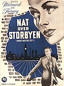 Night and the City 1950 movie poster Richard Widmark Gene Tierney Film Noir