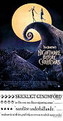 The Nightmare Before Christmas 1993 movie poster Henry Selick Music: Danny Elfman Writer: Tim Burton Musicals Animation Holiday