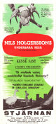 Nils Holgerssons underbara resa 1962 movie poster Sven Lundberg Max von Sydow Annika Tretow Kenne Fant Writer: Selma Lagerlöf Birds