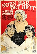 Some Like it Hot 1959 movie poster Marilyn Monroe Jack Lemmon Tony Curtis Billy Wilder