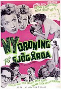 Nyordning på Sjögårda 1944 movie poster Annalisa Ericson Gunnar Björnstrand Allan Bohlin Douglas Håge Weyler Hildebrand