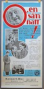 O en sån natt 1937 movie poster Thor Modéen Åke Söderblom Sickan Carlsson Elof Ahrle Katie Rolfsen