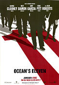 Ocean´s Eleven 2001 movie poster George Clooney Matt Damon Julia Roberts Steven Soderbergh Gambling