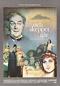 Och skeppet går 1985 poster Freddie Jones Barbara Jefford Victor Poletti Federico Fellini