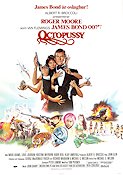 Octopussy 1983 movie poster Roger Moore Maud Adams Louis Jourdan John Glen