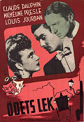 Ödets lek 1944 poster Claude Dauphin Micheline Presle Louis Jourdan Marc Allégret