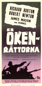 Ökenråttorna 1953 poster Richard Burton Robert Newton James Mason Robert Wise Krig