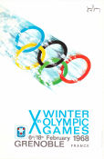Olympic Games Grenoble 1968 poster Olympic Winter sports Poster from: France