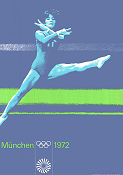 Olympic Games München Gymnastics 1972 affisch Olympiader Sport