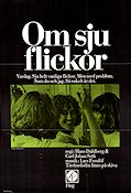 Om sju flickor 1973 movie poster Bergljot Arnadottir Lena Brogren Agneta Ehrensvärd Hans Dahlberg