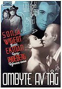 Ombyte av tåg 1943 movie poster Sonja Wigert Georg Rydeberg Hasse Ekman Trains