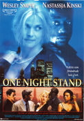 One Night Stand 1997 poster Wesley Snipes Nastassja Kinski Kyle MacLaghlan Mike Figgis