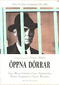 Öppna dörrar 1990 poster Gian Maria Volonté Ennio Fantastichini Renato Carpentieri Gianni Amelio