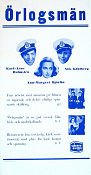 Örlogsmän 1943 movie poster Karl-Arne Holmsten Nils Kihlberg Anne-Margrethe Björlin Börje Larsson