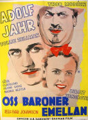 Oss baroner emellan 1939 movie poster Adolf Jahr Birgit Tengroth Thor Modéen Ivar Johansson Production: Sandrews