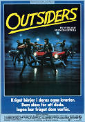 The Outsiders 1983 movie poster C Thomas Howell Matt Dillon Ralph Macchio Tom Cruise Patrick Swayze Rob Lowe Tom Waits Francis Ford Coppola Gangs