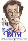 Pappa Bom 1949 movie poster Nils Poppe Gunnar Björnstrand Else-Merete Heiberg Lars-Eric Kjellgren Kids