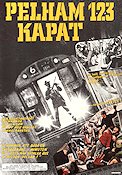 The Taking of Pelham 123 1974 movie poster Walter Matthau Robert Shaw Martin Balsam Joseph Sargent Trains