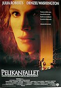 Pelikanfallet 1993 poster Julia Roberts Denzel Washington Alan J Pakula