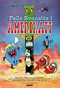 Pelle Svanslös i Amerikatt 1985 movie poster Stig Lasseby Jan Gissberg Find more: Pelle Svanslös Animation From comics Cats