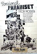 Pensionat Paradiset 1937 movie poster Thor Modéen Julia Caesar Weyler Hildebrand Lili Ziedner Skärgård