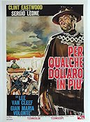 For a Few Dollars More 1966 movie poster Clint Eastwood Lee Van Cleef Gian Maria Volonté Sergio Leone