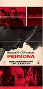 Persona 1966 movie poster Liv Ullmann Bibi Andersson Margaretha Krook Gunnar Björnstrand Ingmar Bergman Cult movies