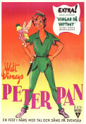Peter Pan 1953 movie poster Bobby Driscoll Clyde Geronimi Writer: JM Barrie Animation Kids