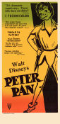 Peter Pan 1953 movie poster Bobby Driscoll Clyde Geronimi Writer: JM Barrie Animation Kids