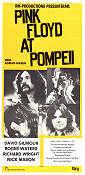 Pink Floyd at Pompeii 1978 movie poster Pink Floyd David Gilmour Roger Waters Richard Wright Nick Mason Adrian Maben Rock and pop