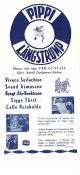 Pippi Långstrump 1949 poster Sigge Fürst Viveca Serlachius Svend Asmussen Benkt-Åke Benktsson Julia Caesar Per Gunvall Text: Astrid Lindgren
