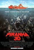 Piranha 3D 2010 movie poster Elisabeth Shue Fish and shark